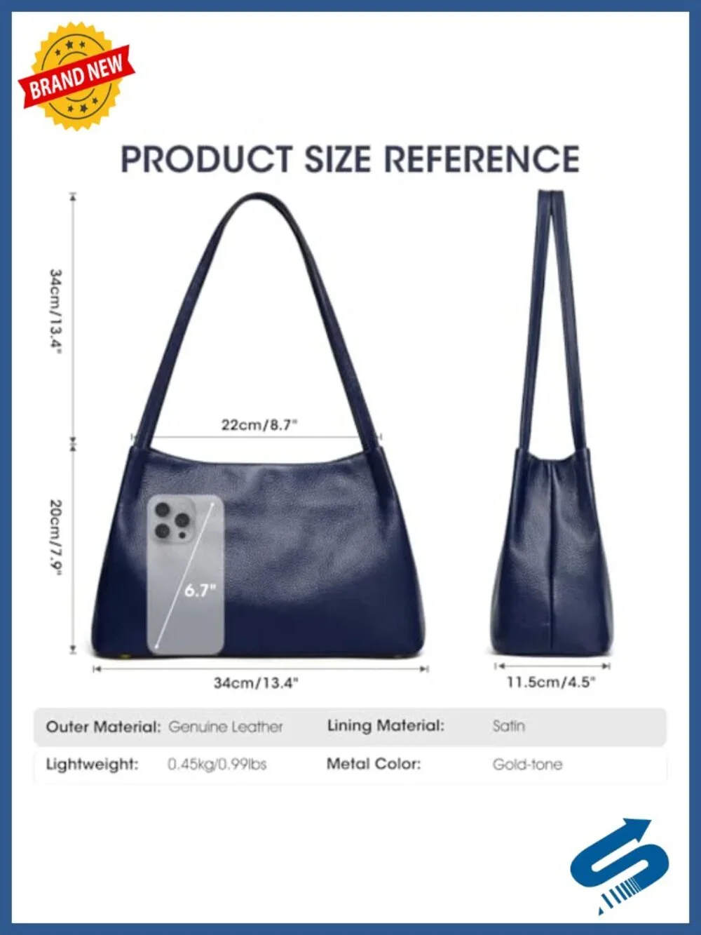 Genuine Leather Hobo Bag for Women Soft Top Grain Cowhide Gold Hardware 4